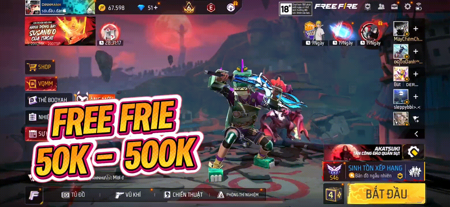 Acc dưới 500k